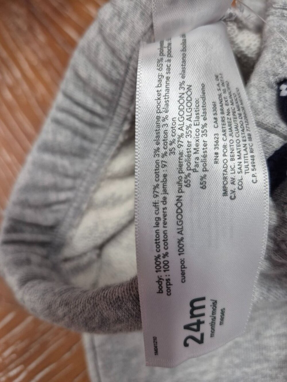 Toddler Boys Grey Dinosaur Print Sweatpants With Drawstring & Pockets - Picture 8 of 8